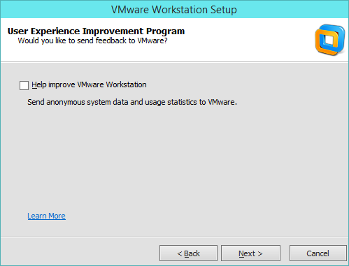 نصب VMware Workstation - ارسال تجربه کاری به شرکت VMware